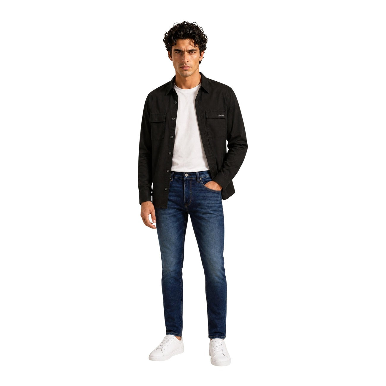 Calvin Klein Jeans Men's Long Sleeve Shirt – Black