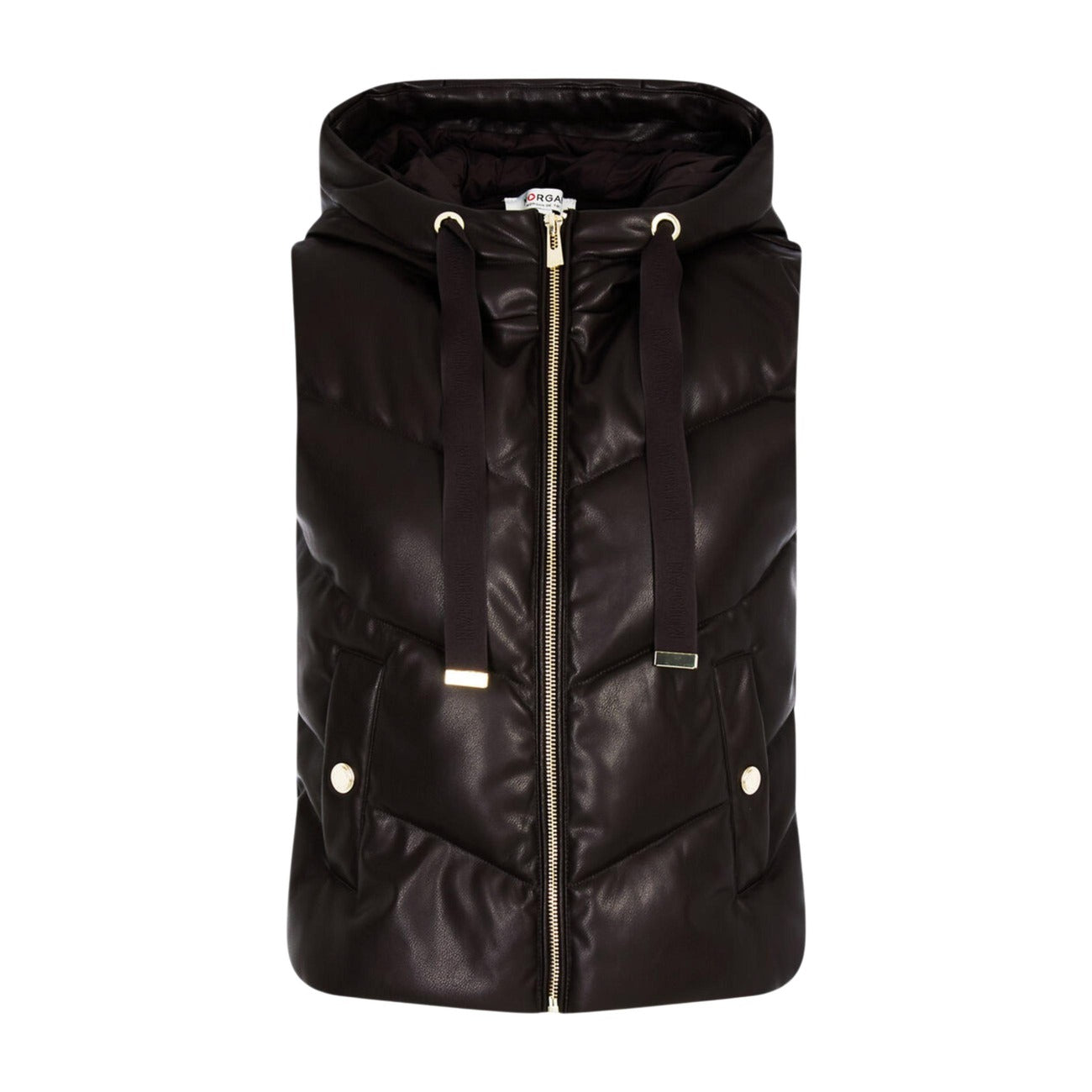 Women's Morgan Sleeveless Hooded Gilet – Brown