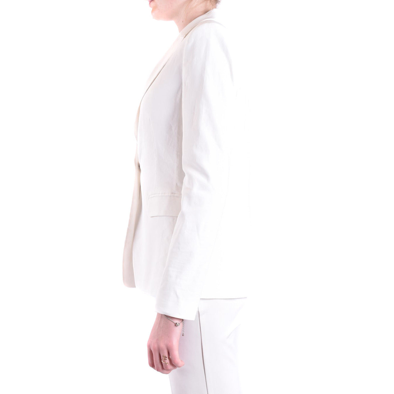 Pinko Women's Linen and Viscose Jacket – White