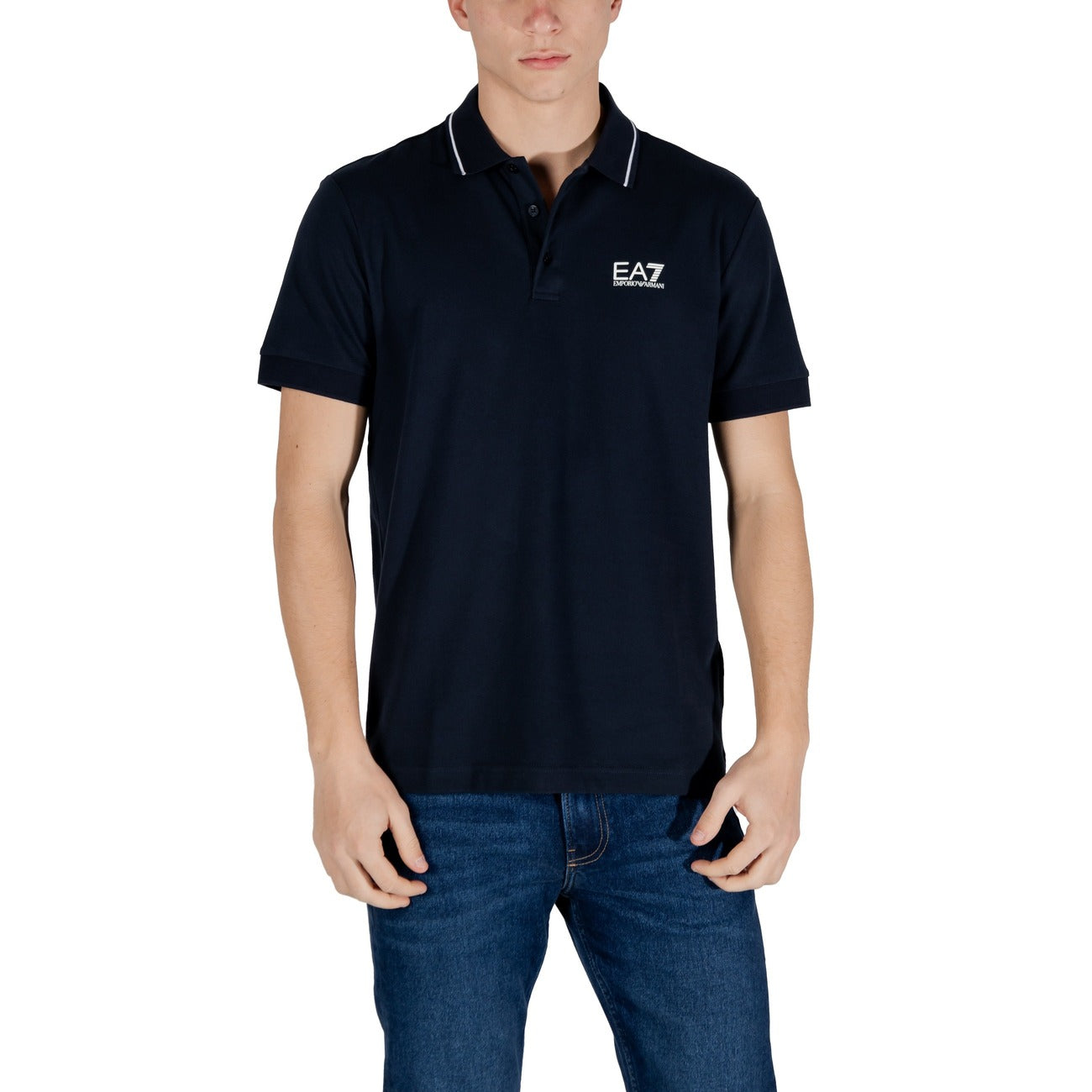 Men's EA7 stretch cotton polo shirt
