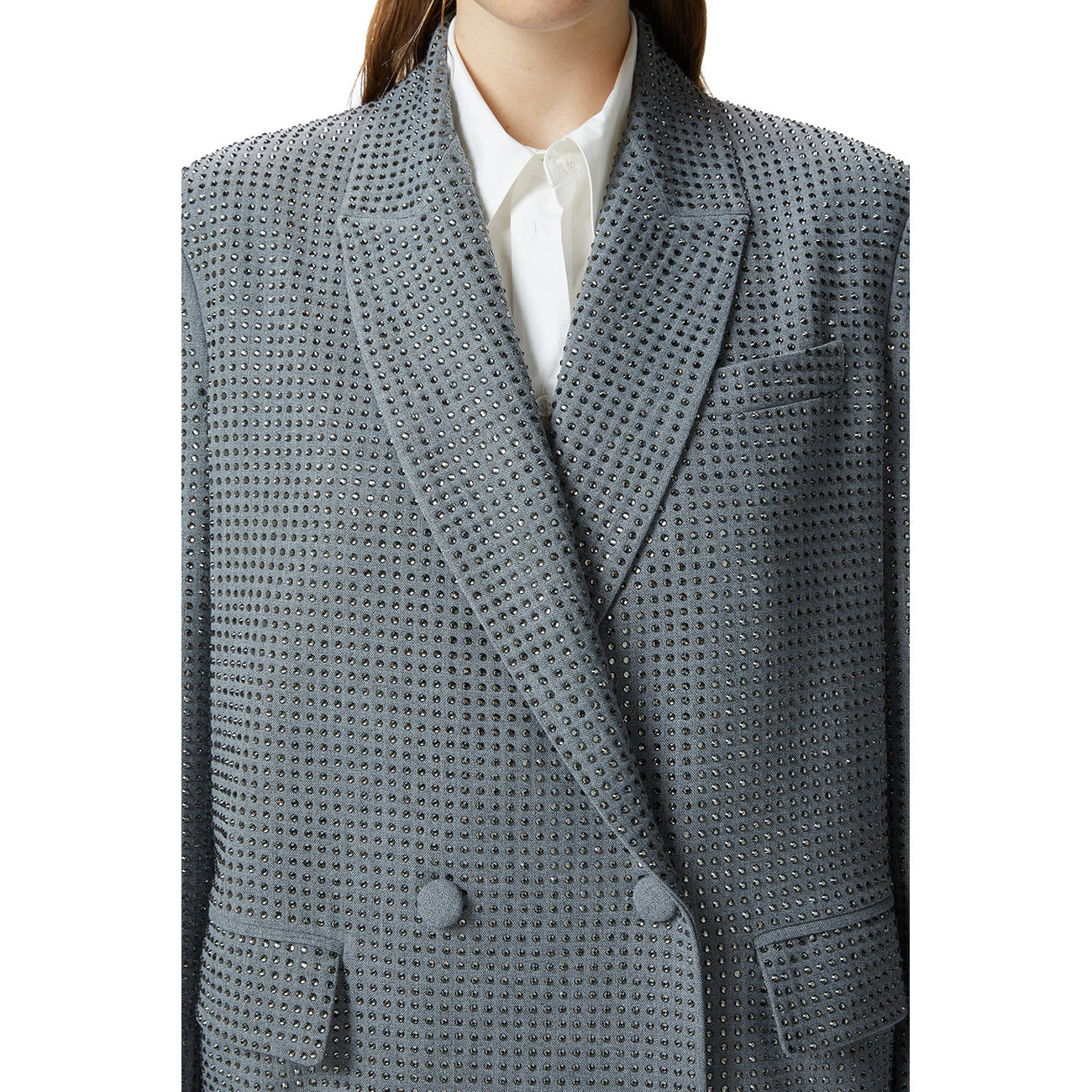 Pinko women's button-up jacket - Azure blue