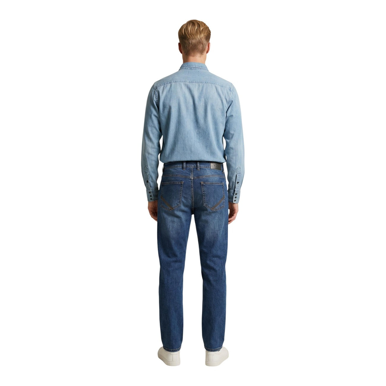 Men's Replay cotton shirt – Azure blue