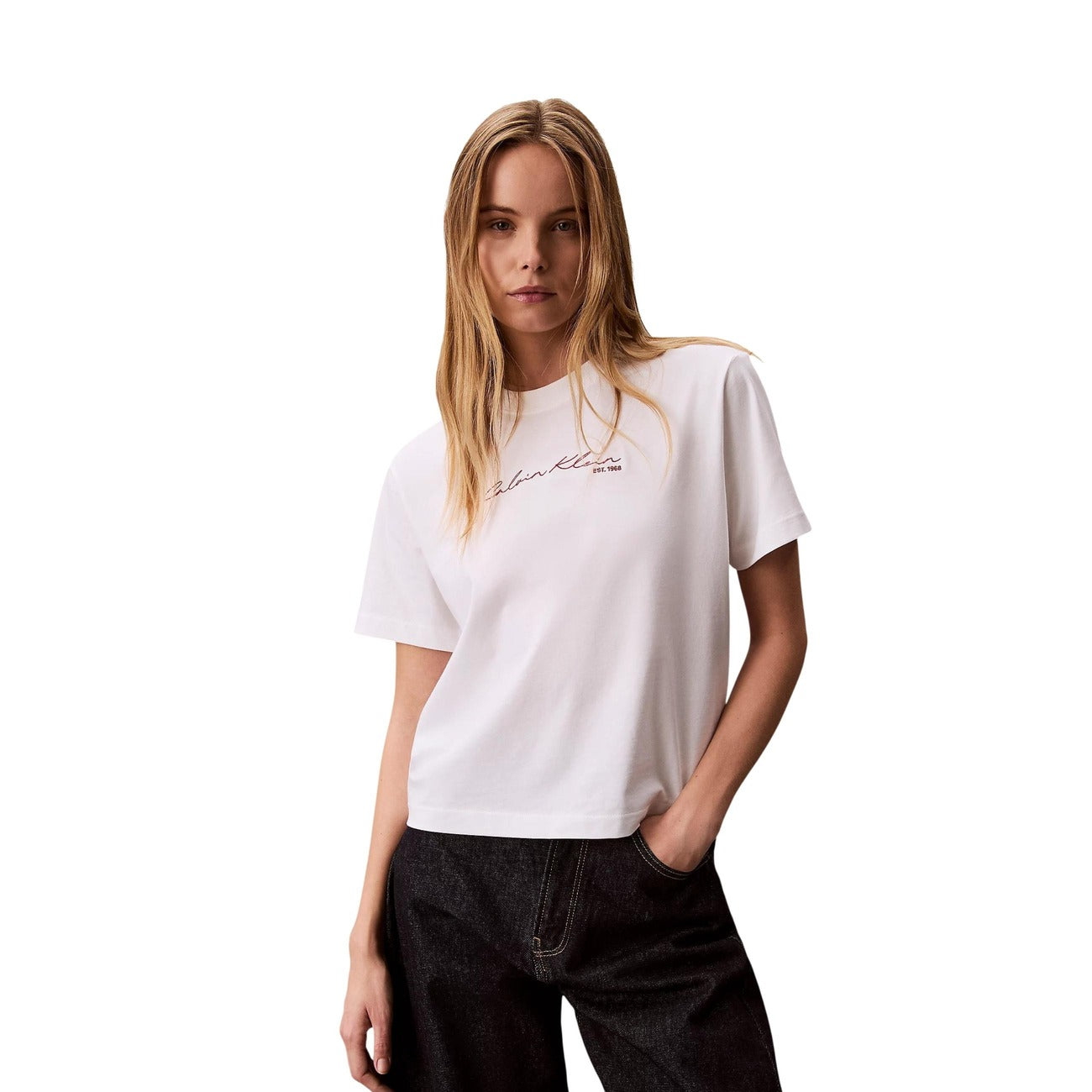 T-shirt femme Calvin Klein Jeans imprimé – Blanc