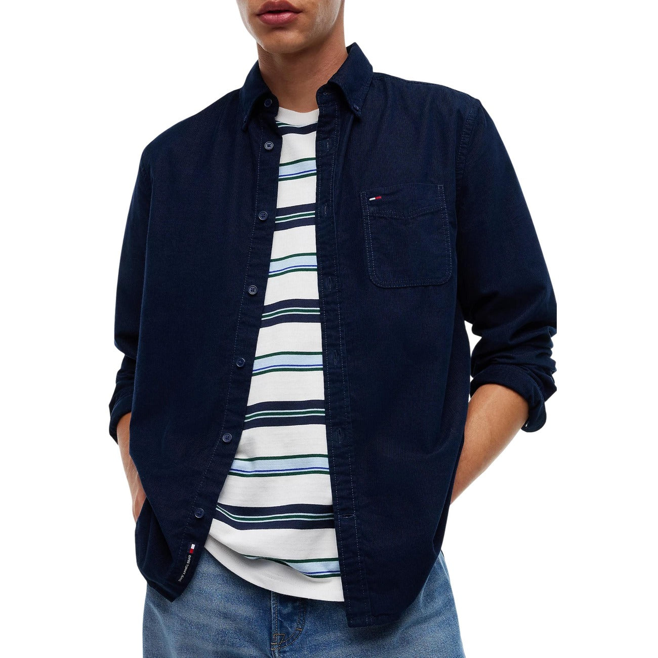 Men's Blue Tommy Hilfiger Jeans Denim Shirt