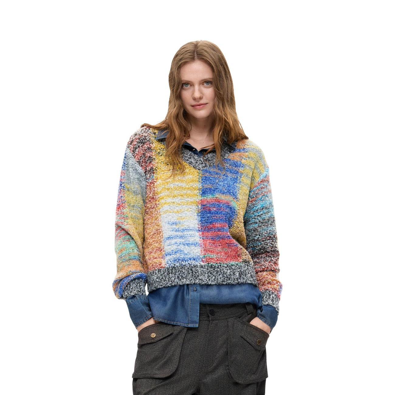 Women's Desigual Sweater with Wool – Red