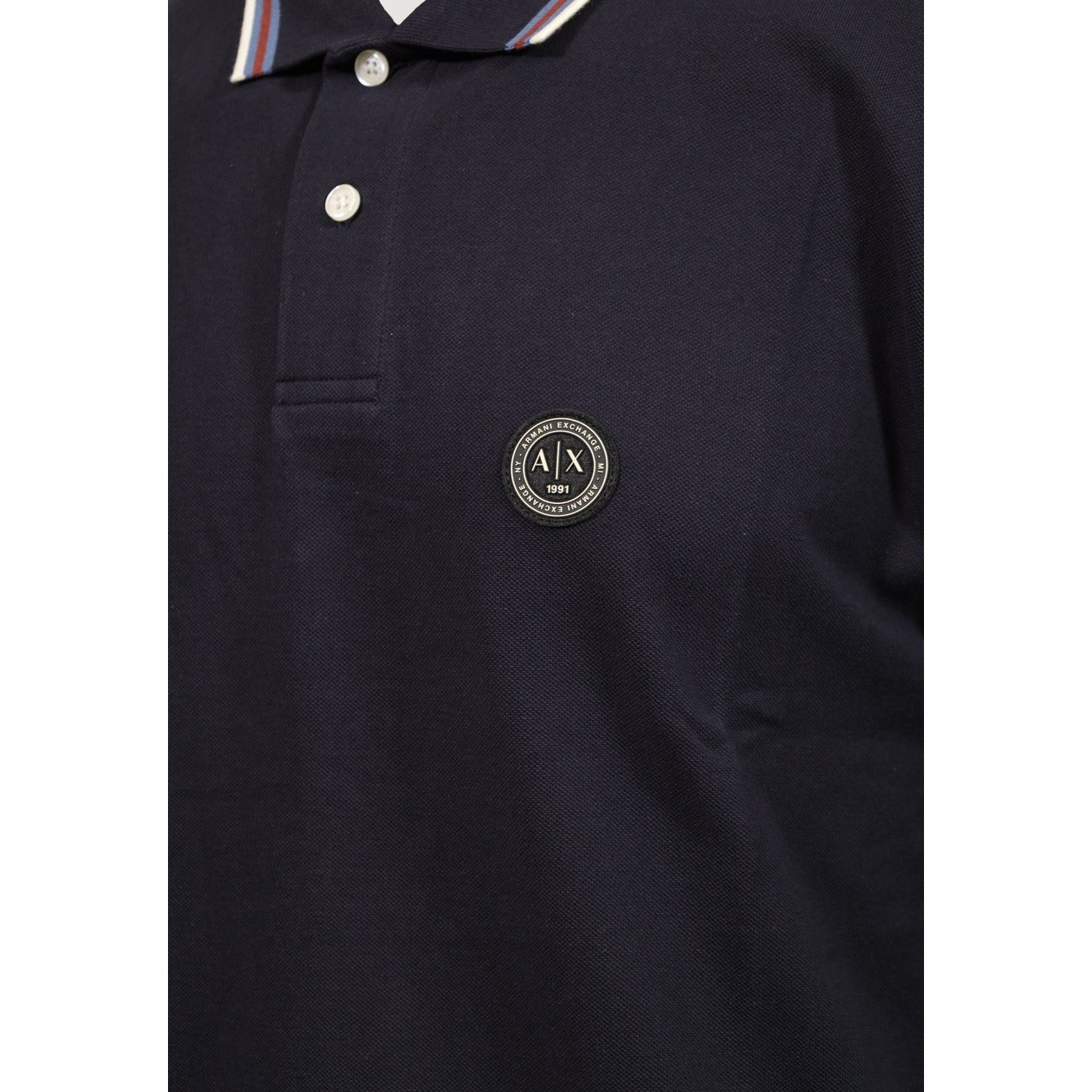 Men's blue long-sleeved polo shirt Armani Exchange