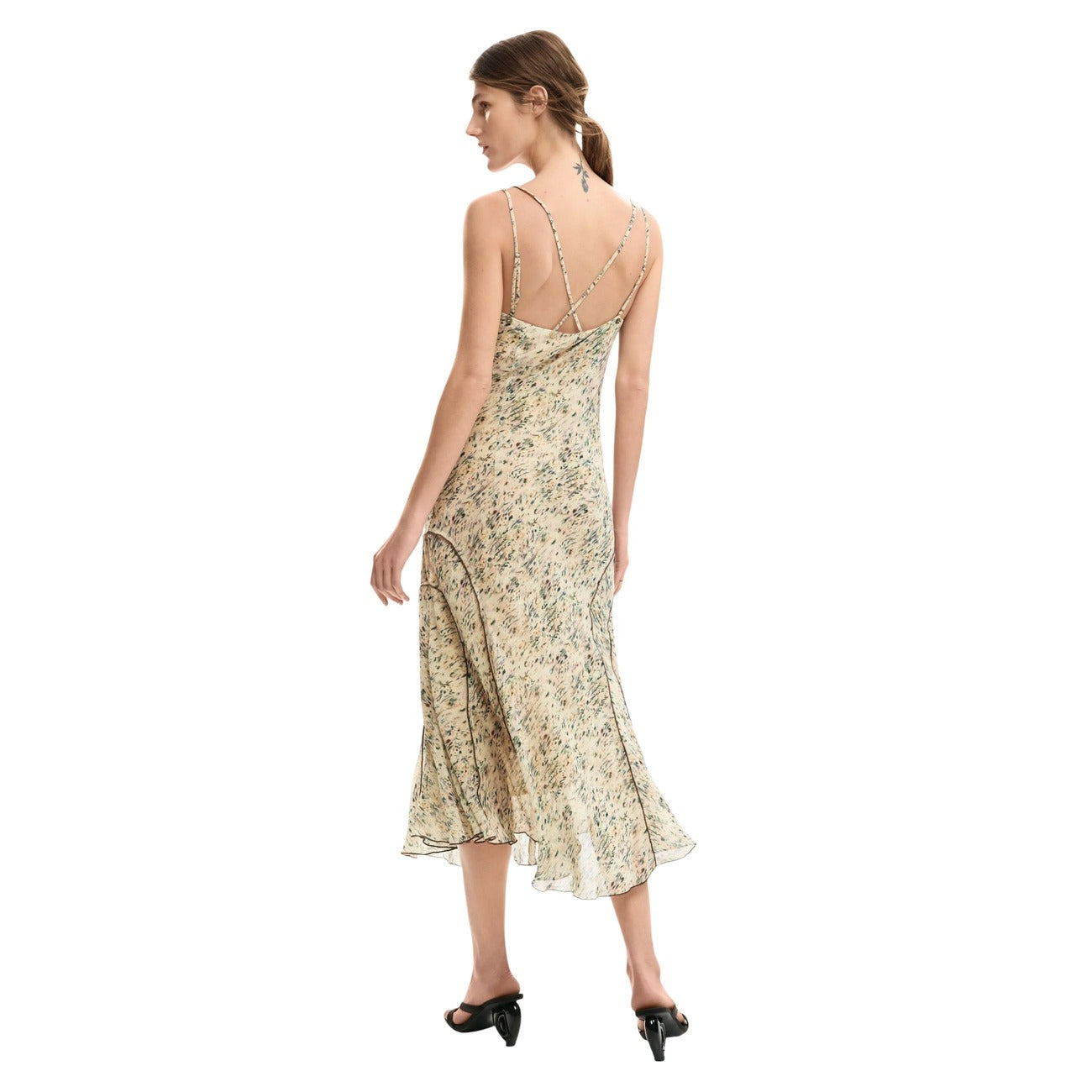 Robe femme Desigual à bretelles – Beige