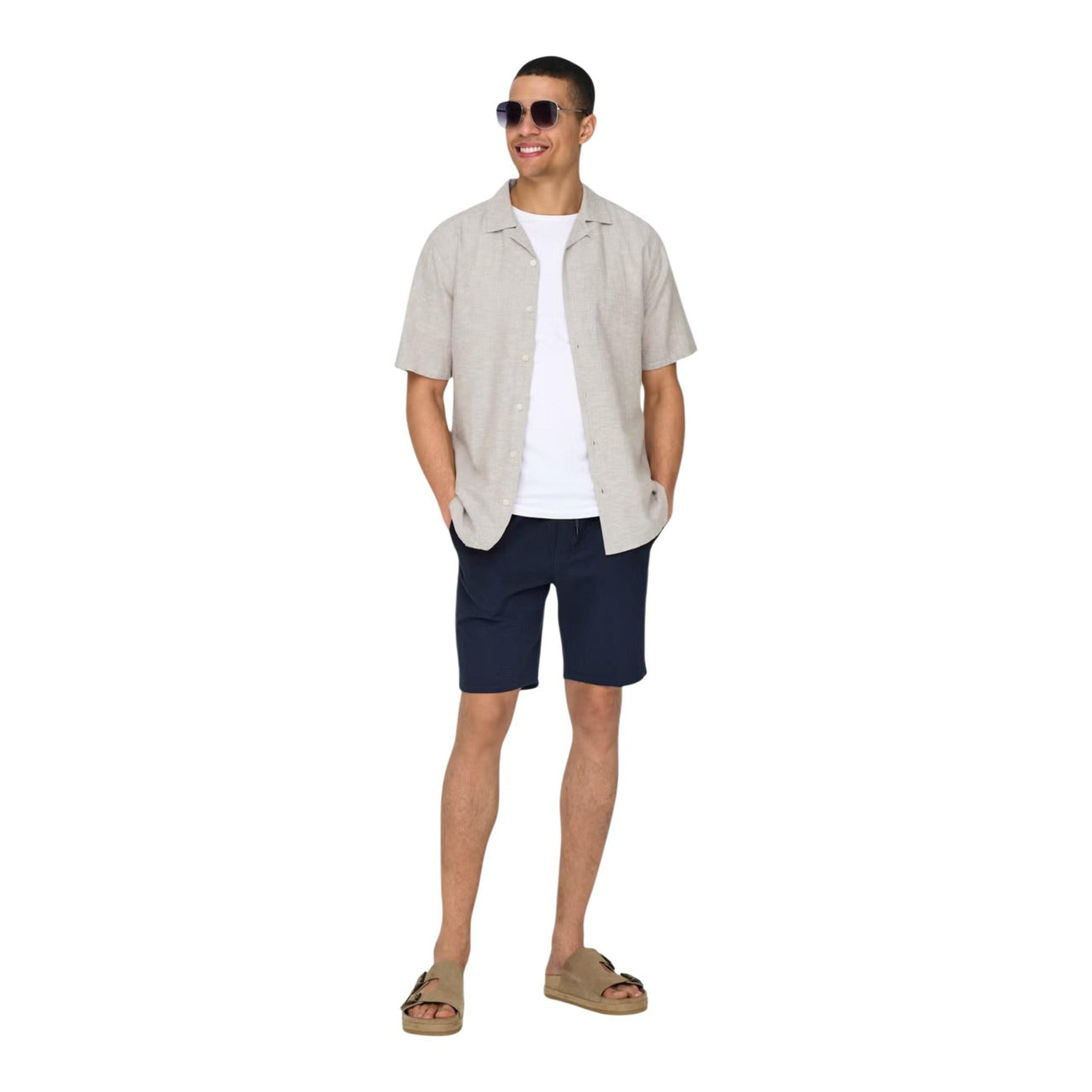 Only & Sons Men's ONSCAIDEN Shirt – Beige