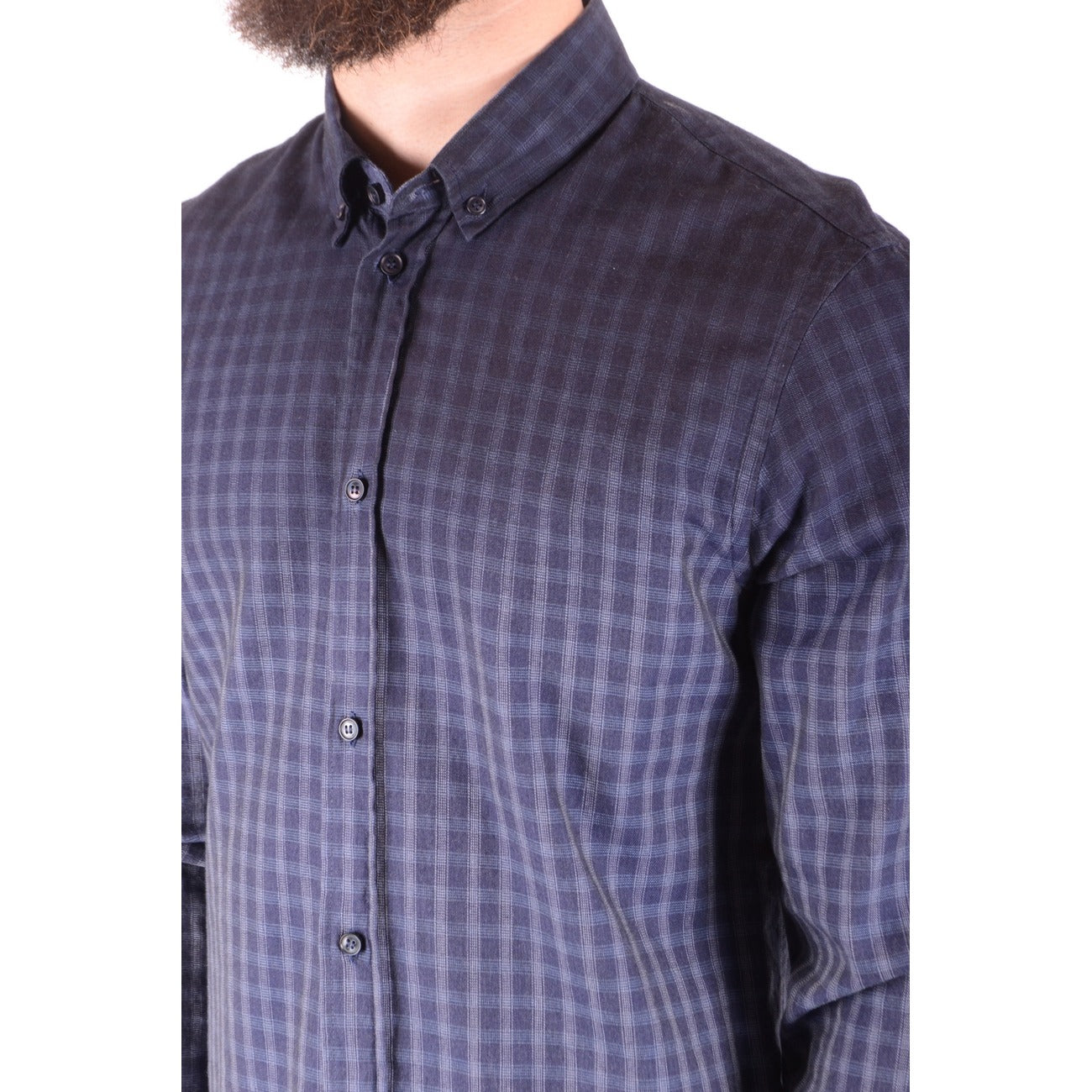 Chemise homme Dondup à carreaux en coton – Bleu