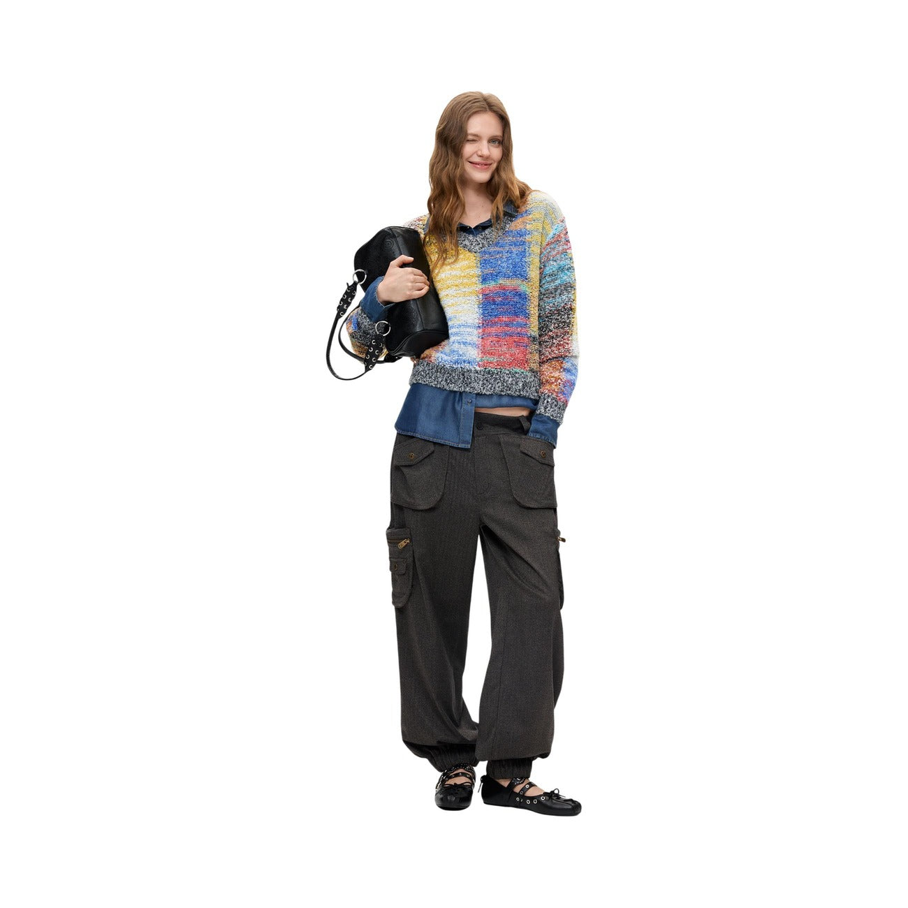 Women's Desigual Sweater with Wool – Red